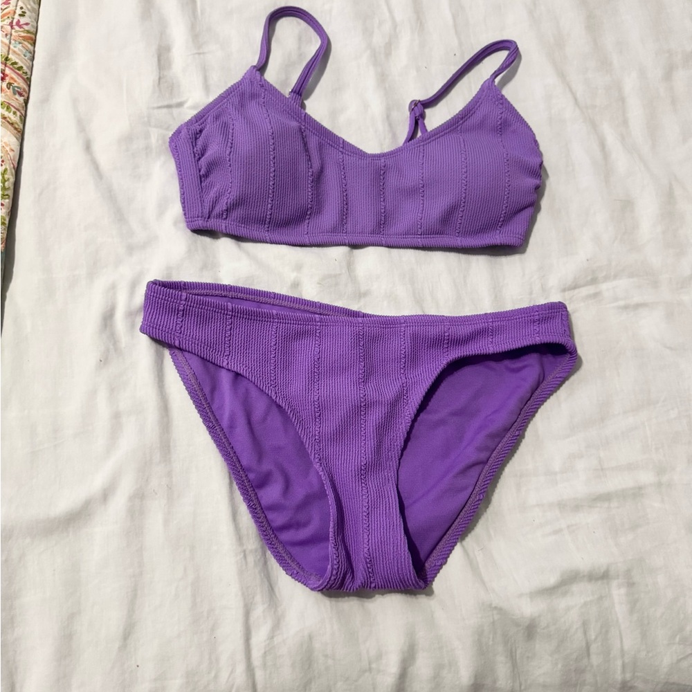 Salt + Cove Vibrant Purple Bikini Top